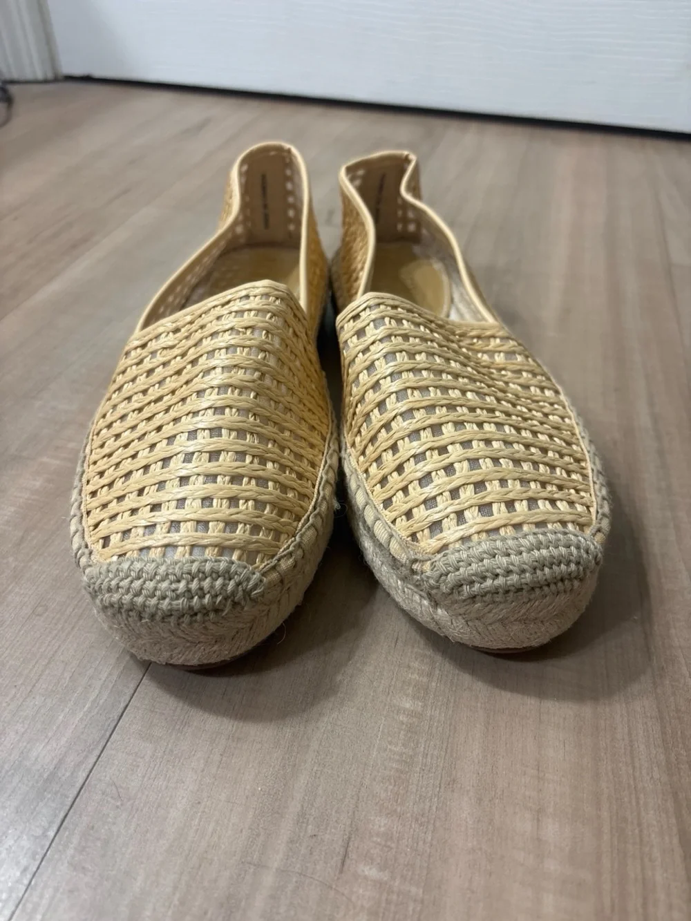 J. Crew Woven Espadrille Flats in Natural/Tan